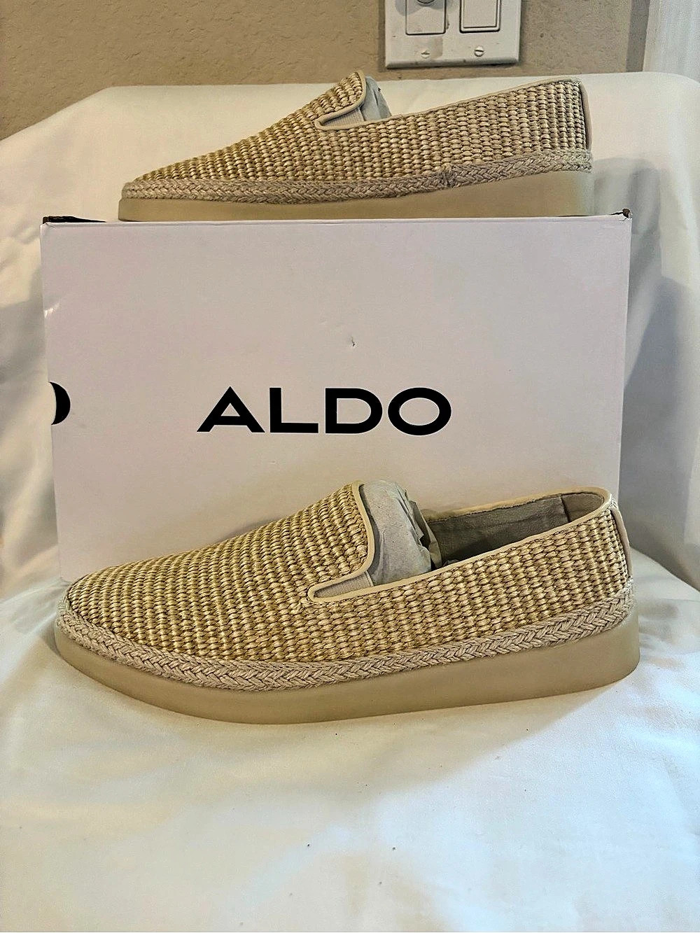 ALDO Blazing Slip-on Woven Loafers in Beige